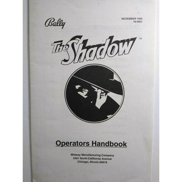 The Shadow Pinball Machine Handbook Original 1994 Game Mini Booklet UNUSED - Picture 4 of 4